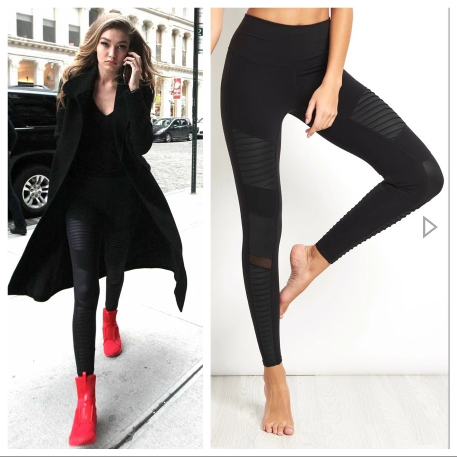 Alo Yoga High Waist Moto Leggings Size S in Black