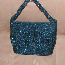 Vintage 1950's Blue Beaded Evening Purse