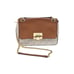 MICHAEL KORS Tina Vanilla Acorn Leather Medium Flap Shoulder Bag