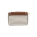 MICHAEL KORS Tina Vanilla Acorn Leather Medium Flap Shoulder Bag