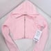 lululemon scuba full zip cropped hoodie strawberry milkshake with gold logo/NWT
