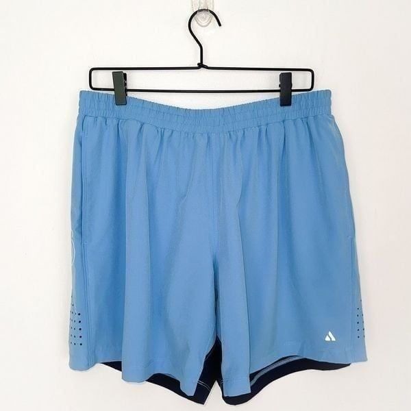 Solfire Peloton Men’s 7 Blue Gusseted Mesh Lined Vented Training Shorts