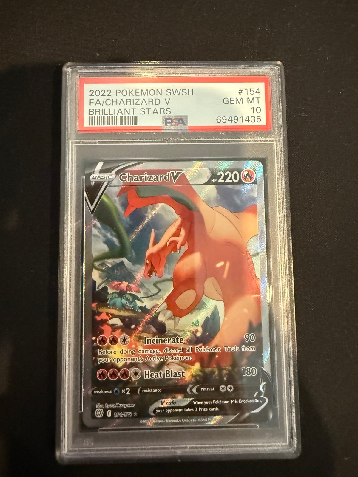 Pokemon charizard v alt art psa 10