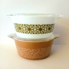 Vintage 70s Pyrex Casseroles set (2)