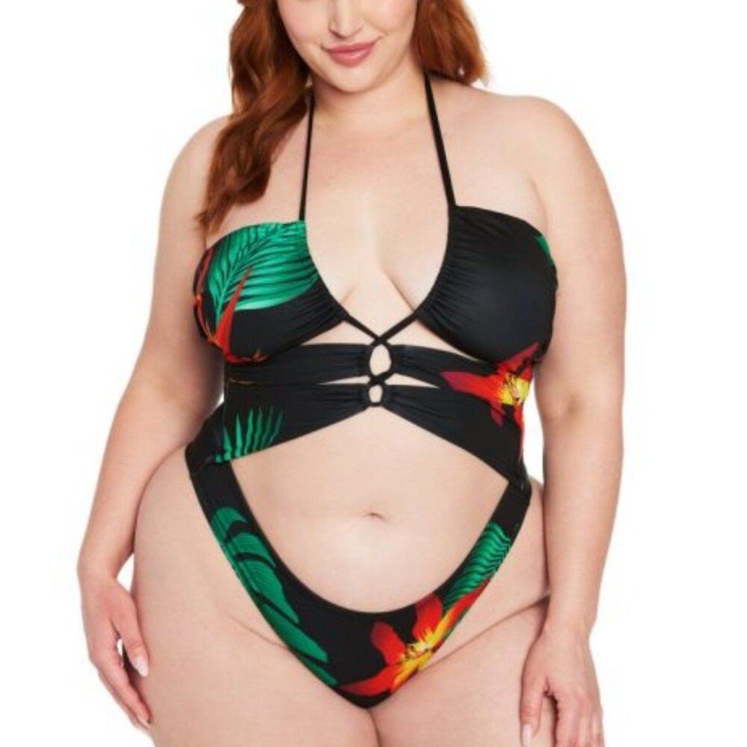 Frederick's of Hollywood Swimsuit Womens M Cabarita Paradise Cutout One-Piece