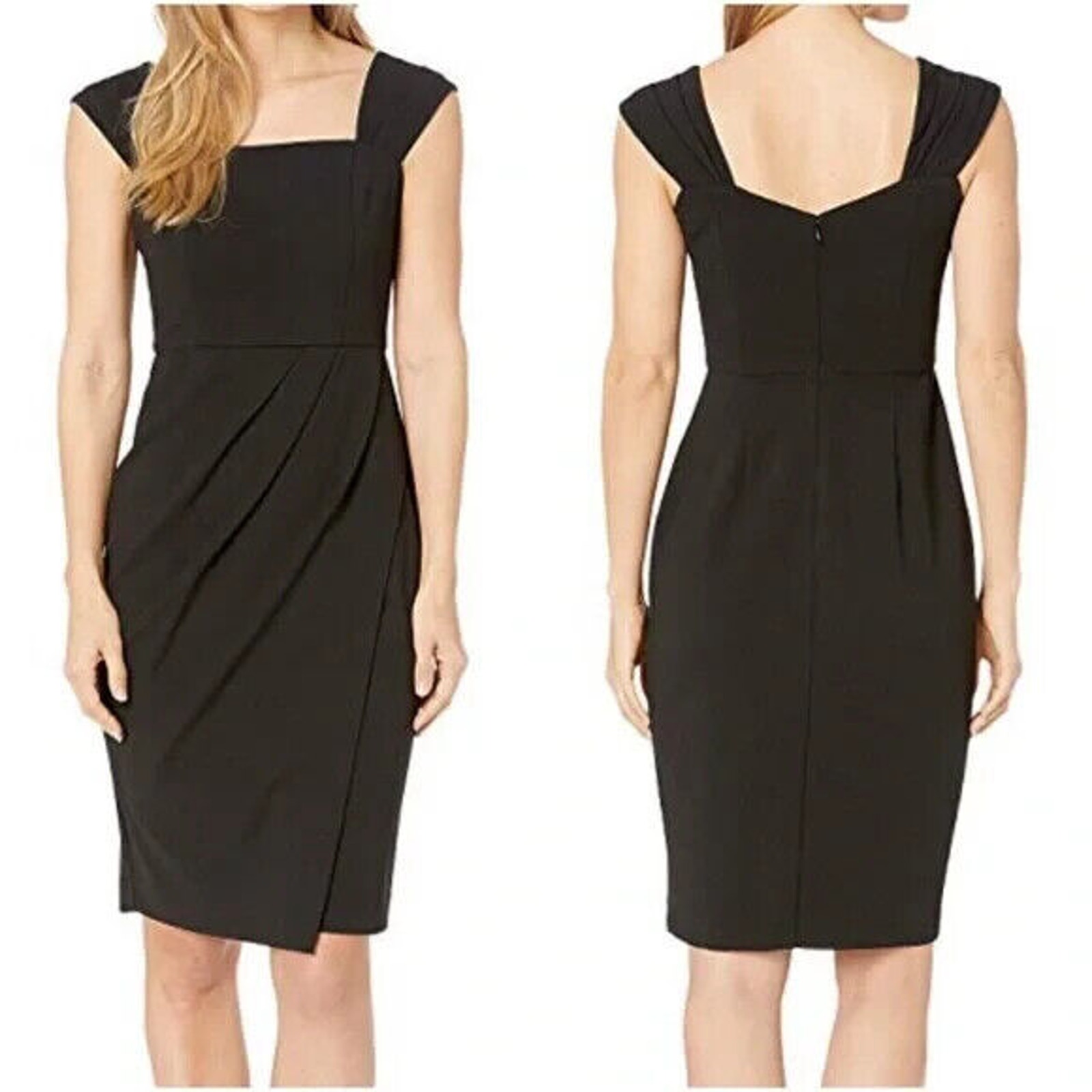 Vince Camuto NWOT Square Neck Sheath Dress Black Size 10