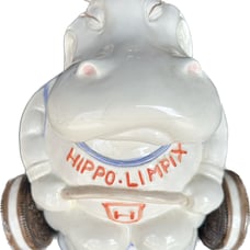 1989 Fitz & Floyd Hippo - limpixs cookie jar