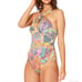 BLEU ROD BEATTIE One Piece Swimsuit Halter Paisley Multicolor Plus 14 NWT