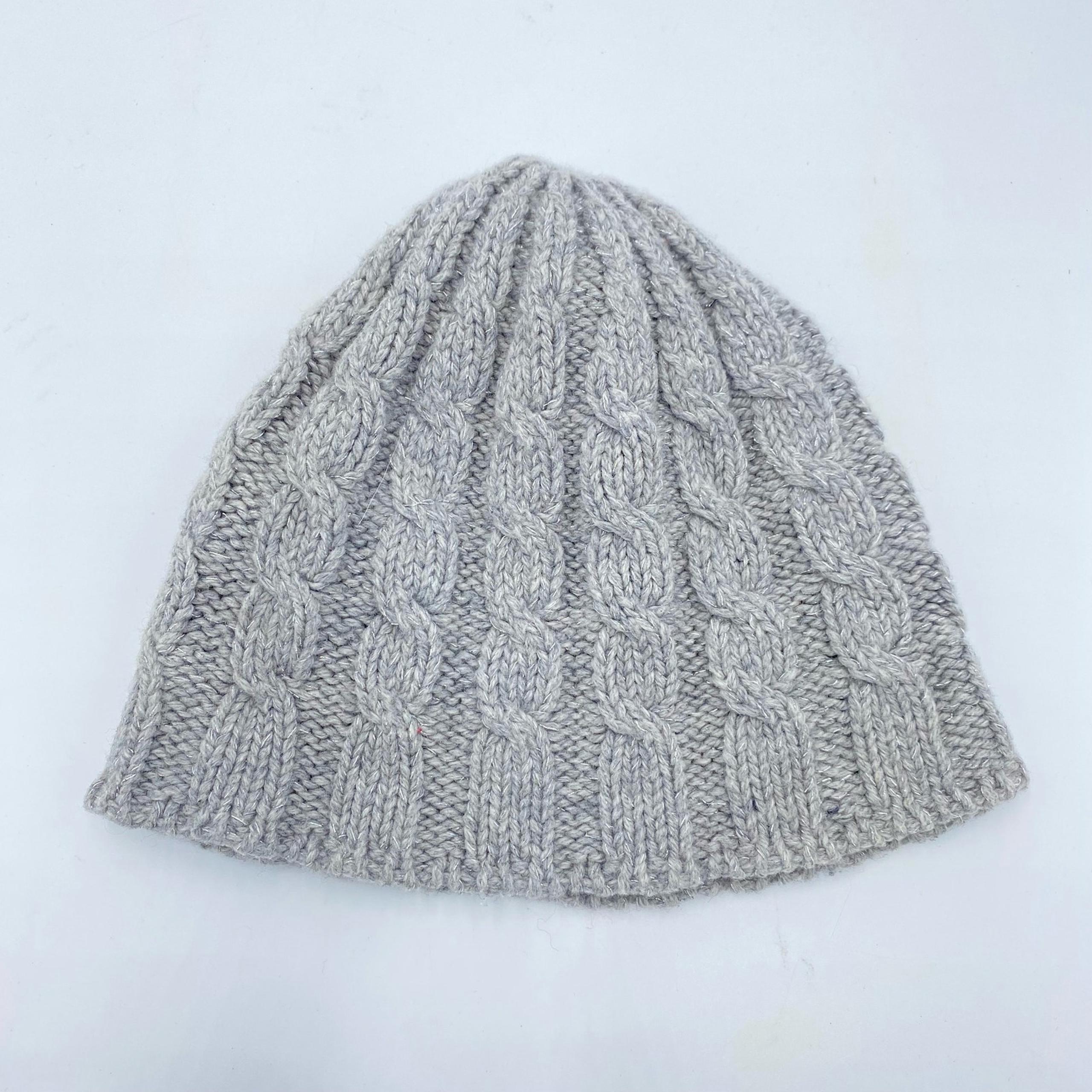 Banana Republic Women's Grey Silver Metallic Fiber Winter Beanie