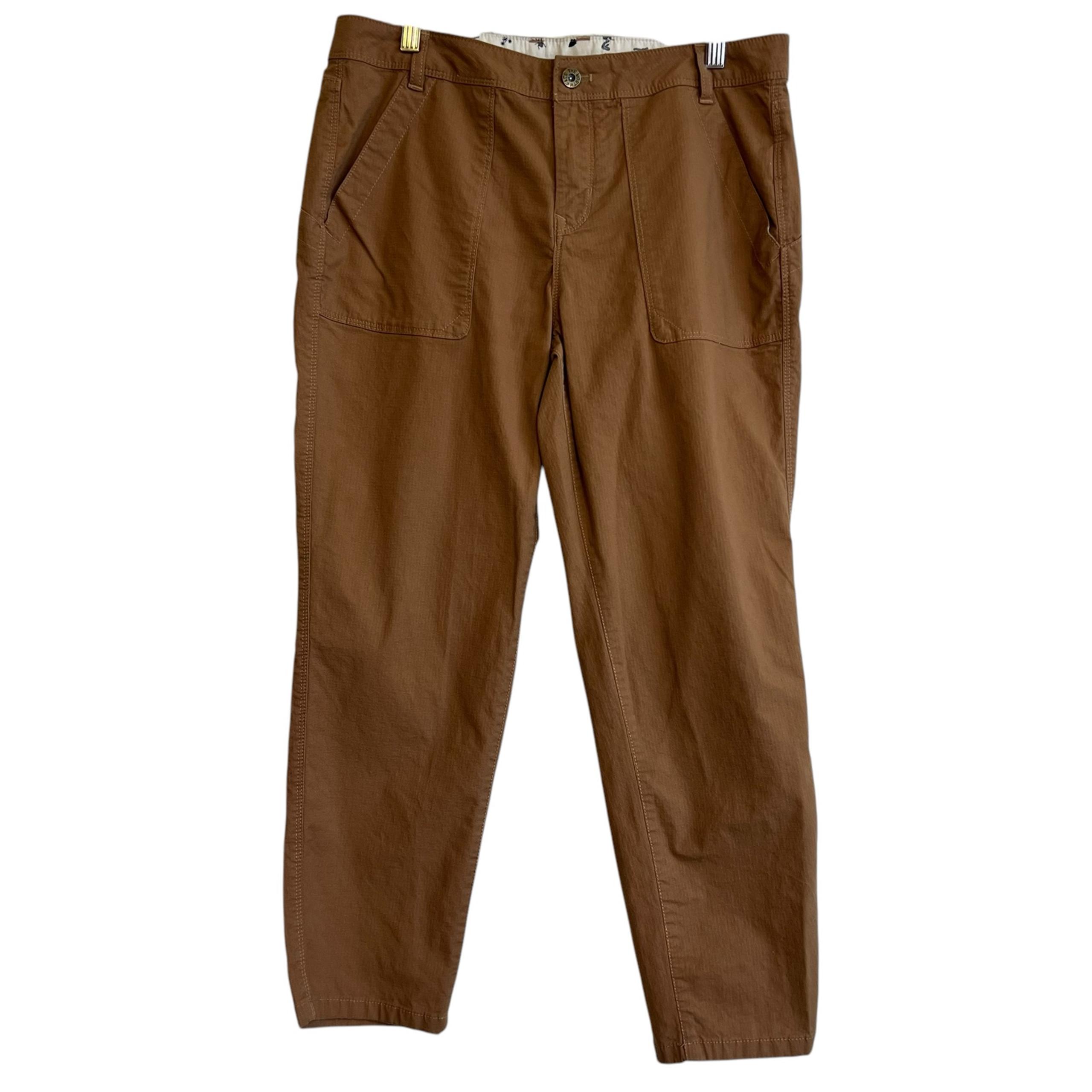 The North Face Womens Size 8 Rip Stop Cropped Brown Hiking Field Outdoor Pants