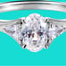 1 carat Moissanite oval cut ring size 6 7 8 9 10 11 12 1ct GRA certified