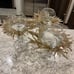gold glitter vase or candle wreaths