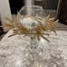 gold glitter vase or candle wreaths
