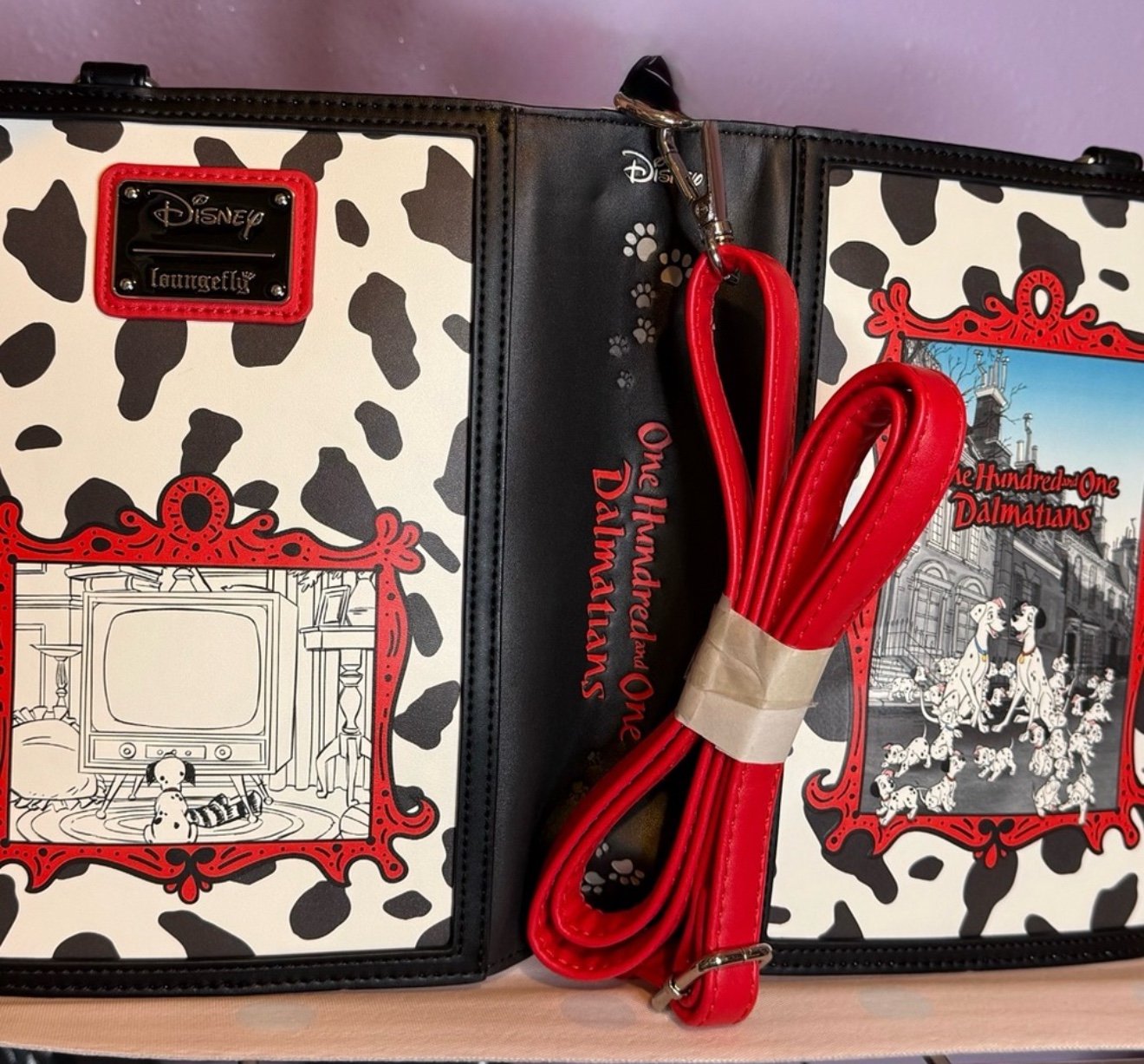 Loungefly Disney 101 Dalmatians Classic Books Convertible Crossbody NWT