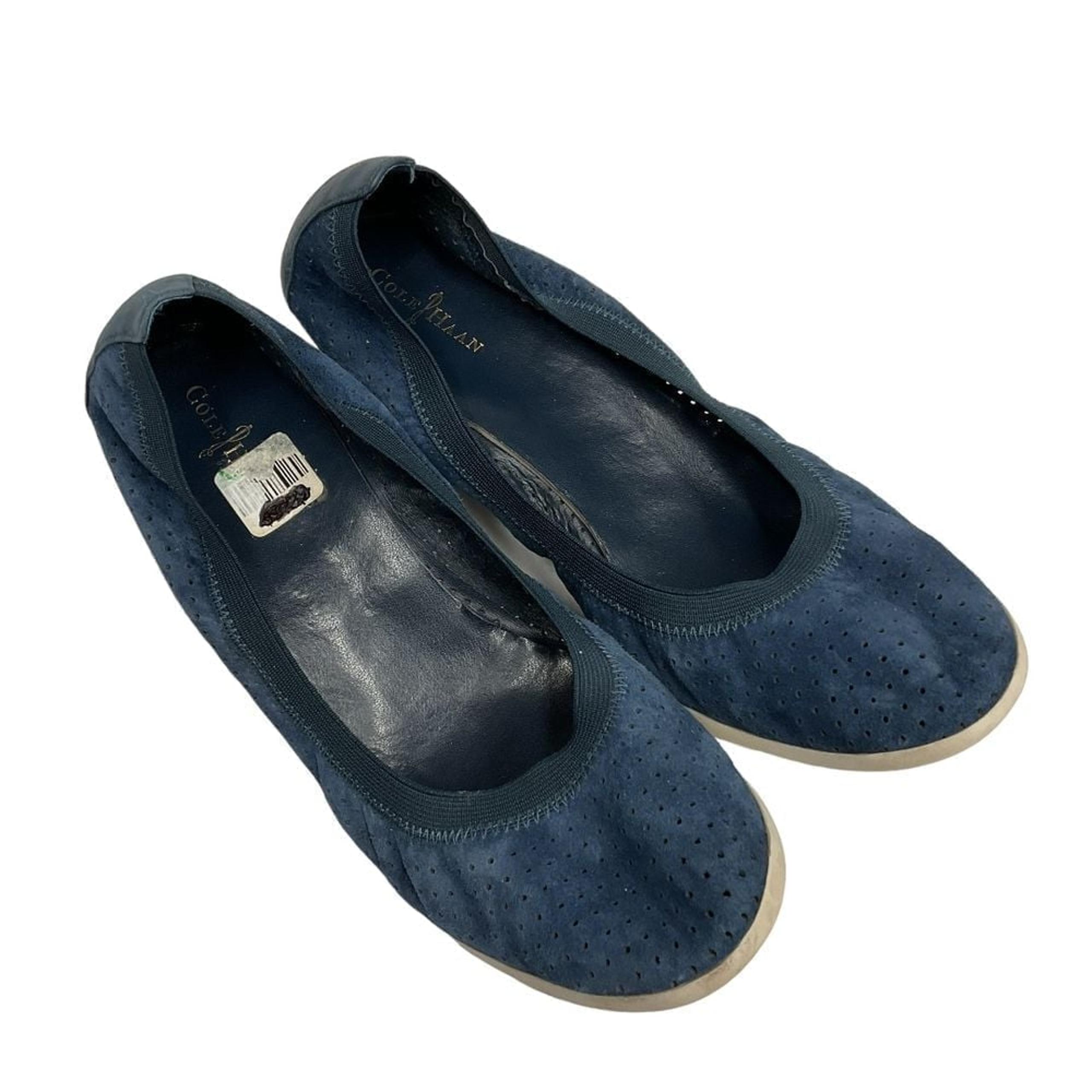 Anthropologie Cole Haan Women's 2.Zerogrand Ballet Flat Blue Stitchlite Size 9.5