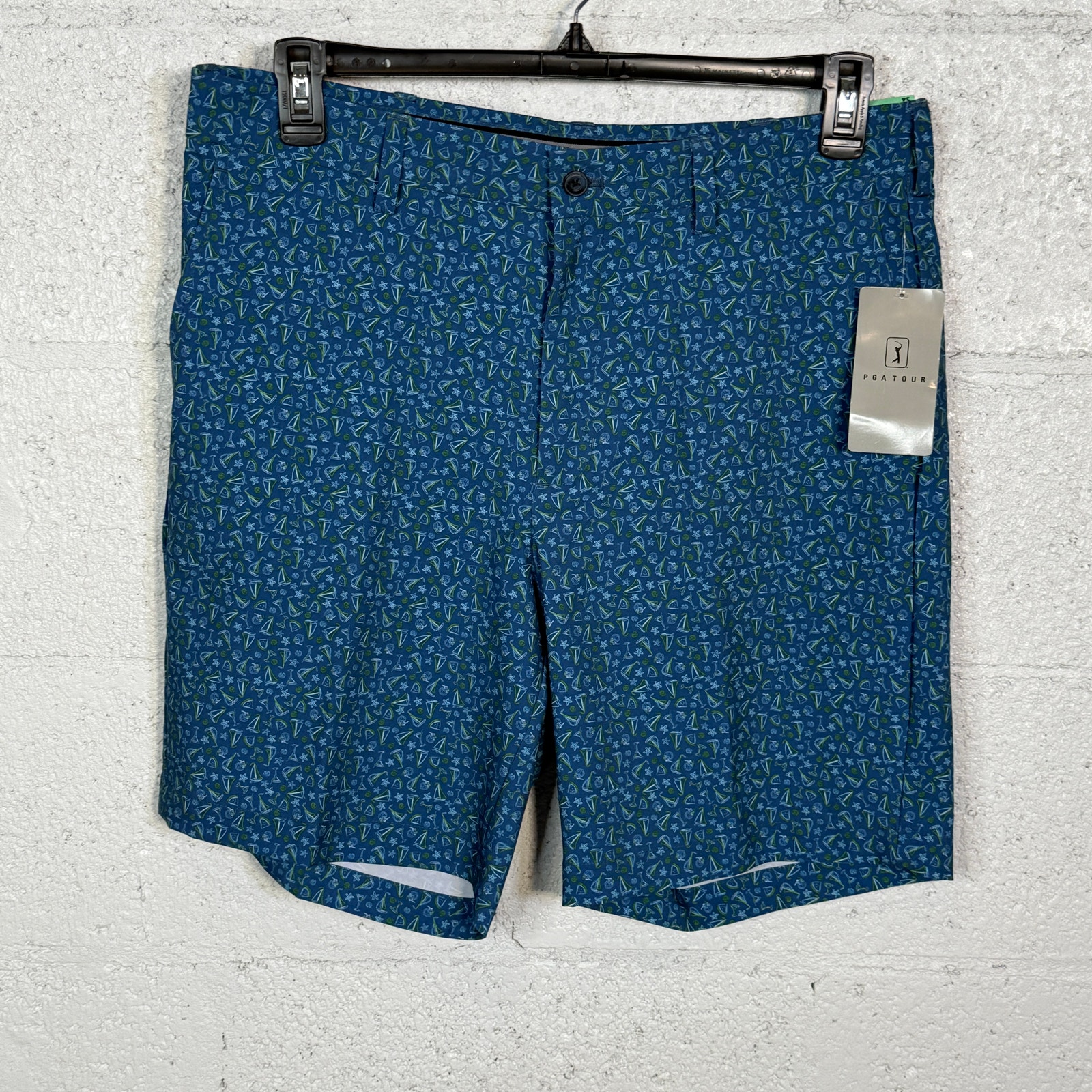 Pga Tour Men's Graphic 8 Shorts - True Navy 34