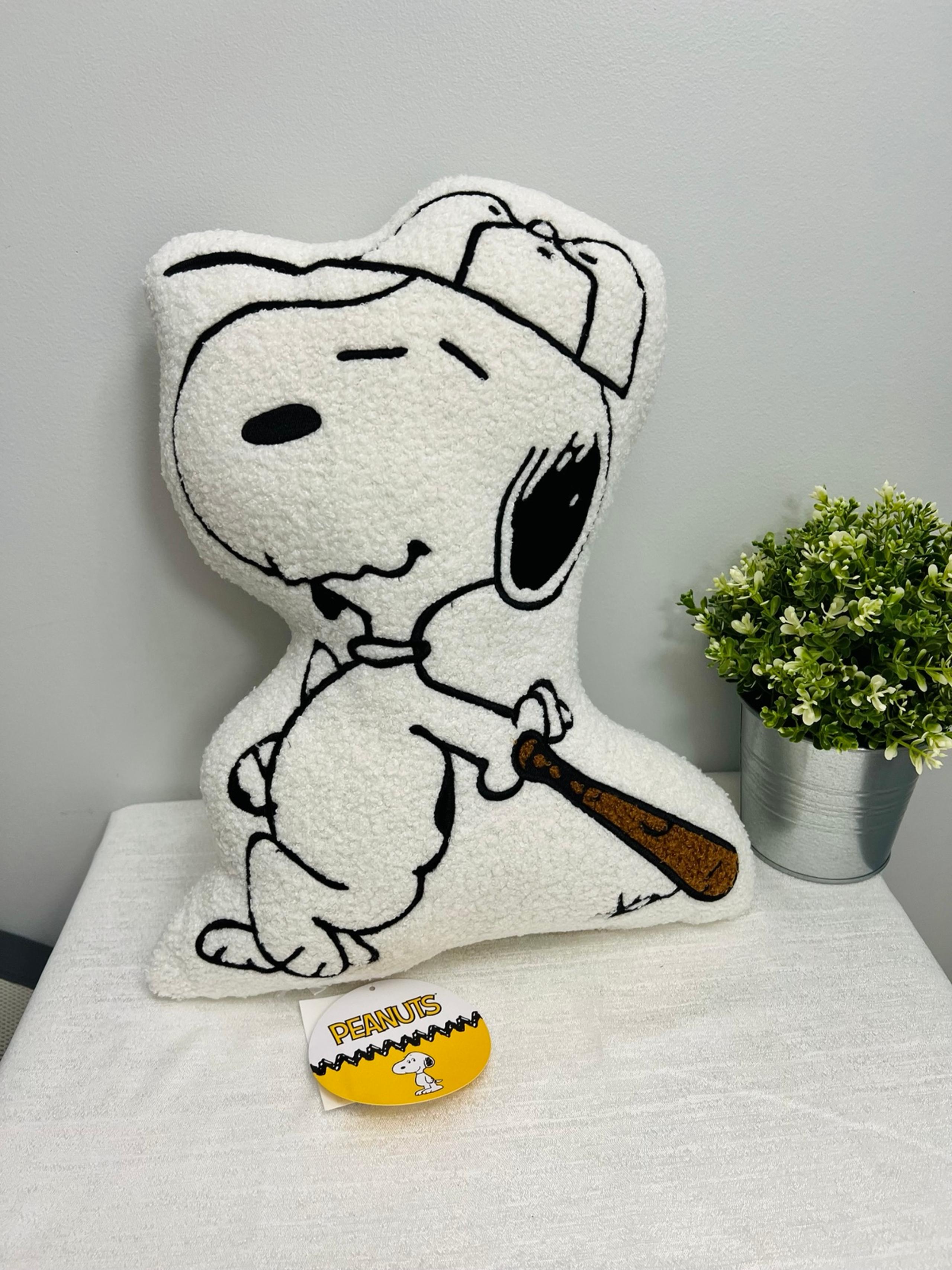 NEW Peanuts Snoopy Baseball Sherpa Decorative Pillows Rare Collectible New