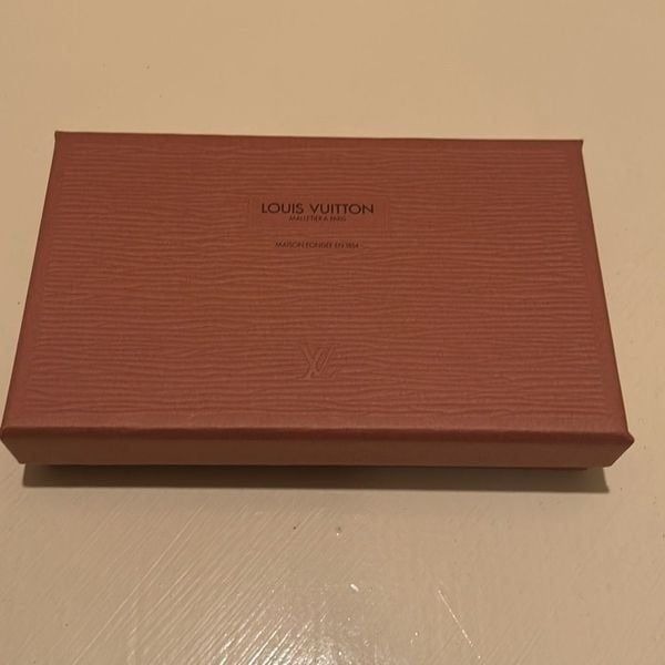 Louis Vuitton LV Rectangle Gift Box Brown Textured Lift Lid Luxe Storage Display