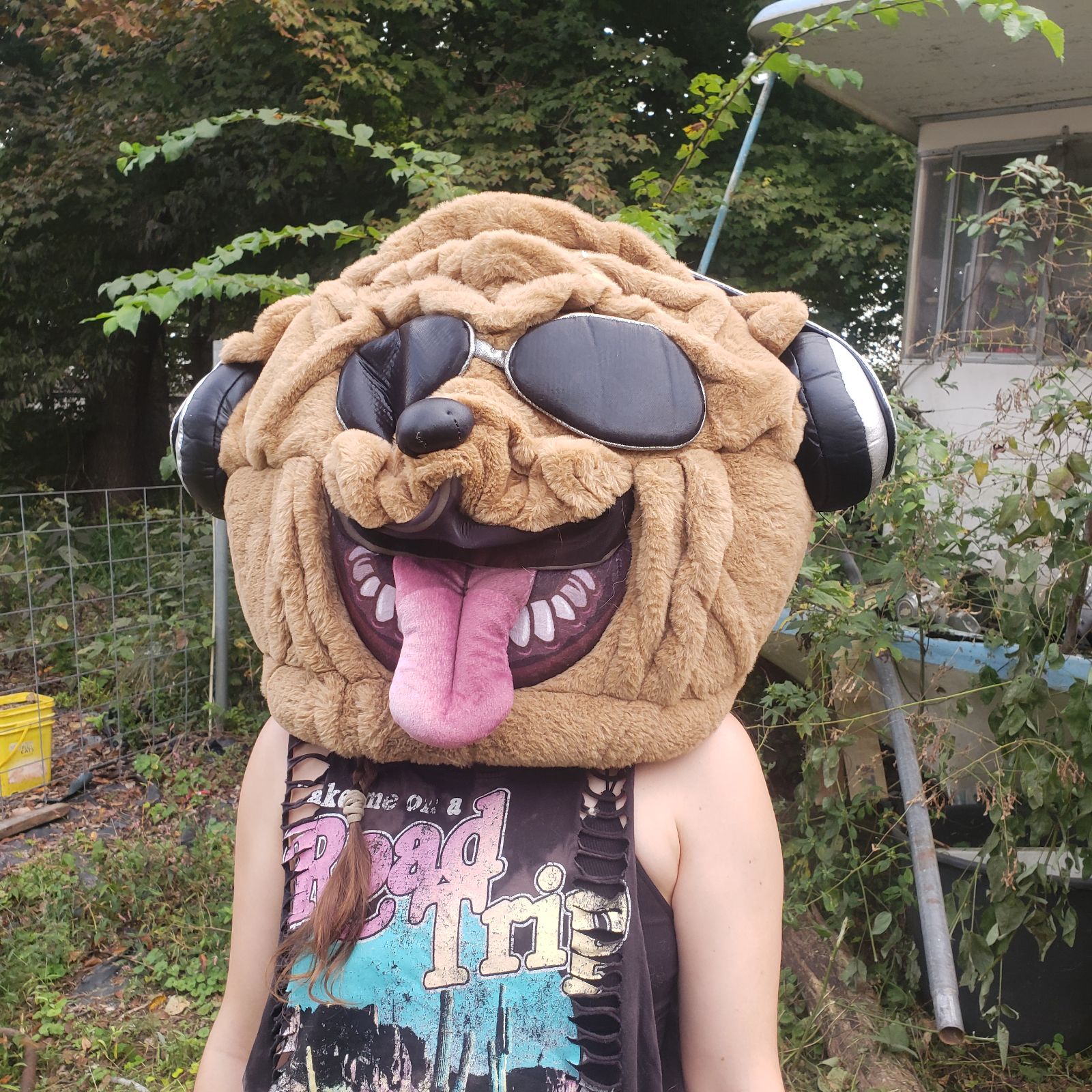 Polyester Party Dog Headphone Mask