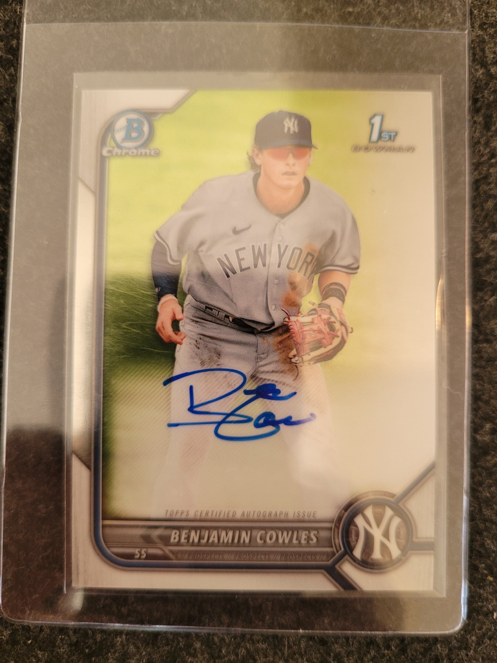 Benjamin Cowles 2022 Bowman Chrome RC 1st Autograph