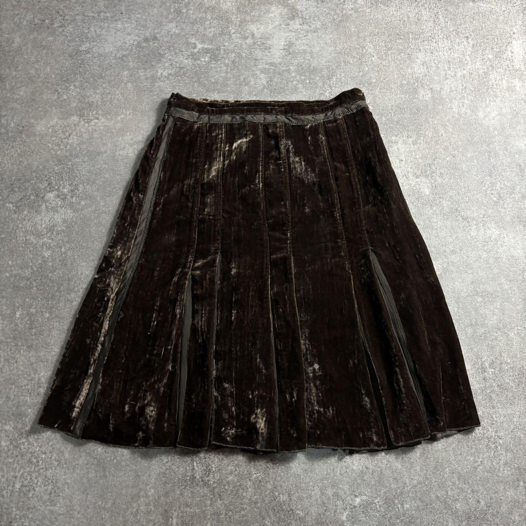Y2K Fairy Grunge Pleated Skirt Velvet Heisei Gal