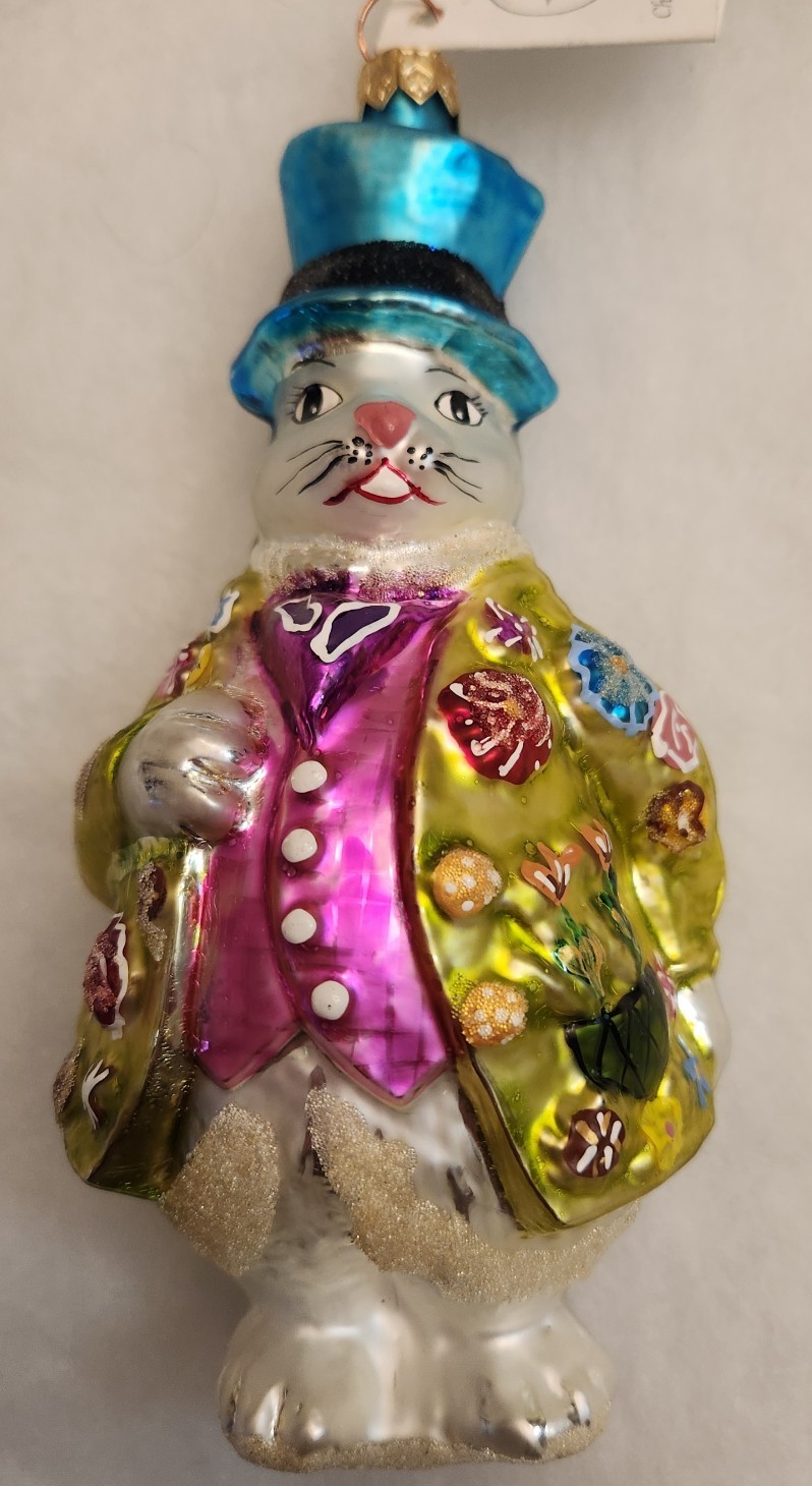 Christopher Radko 'Hopper Topper' Glass Rabbit Easter Ornament, 7\ 