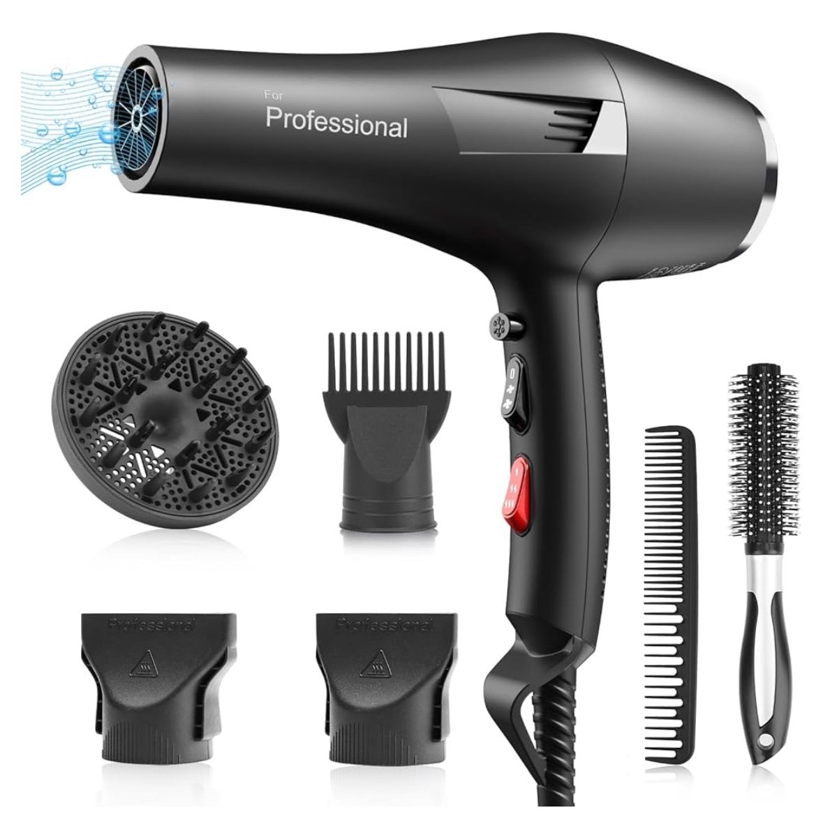 Ionic Salon Hair Dryer, Professional Blow Dryer AC Motor Fast Drying