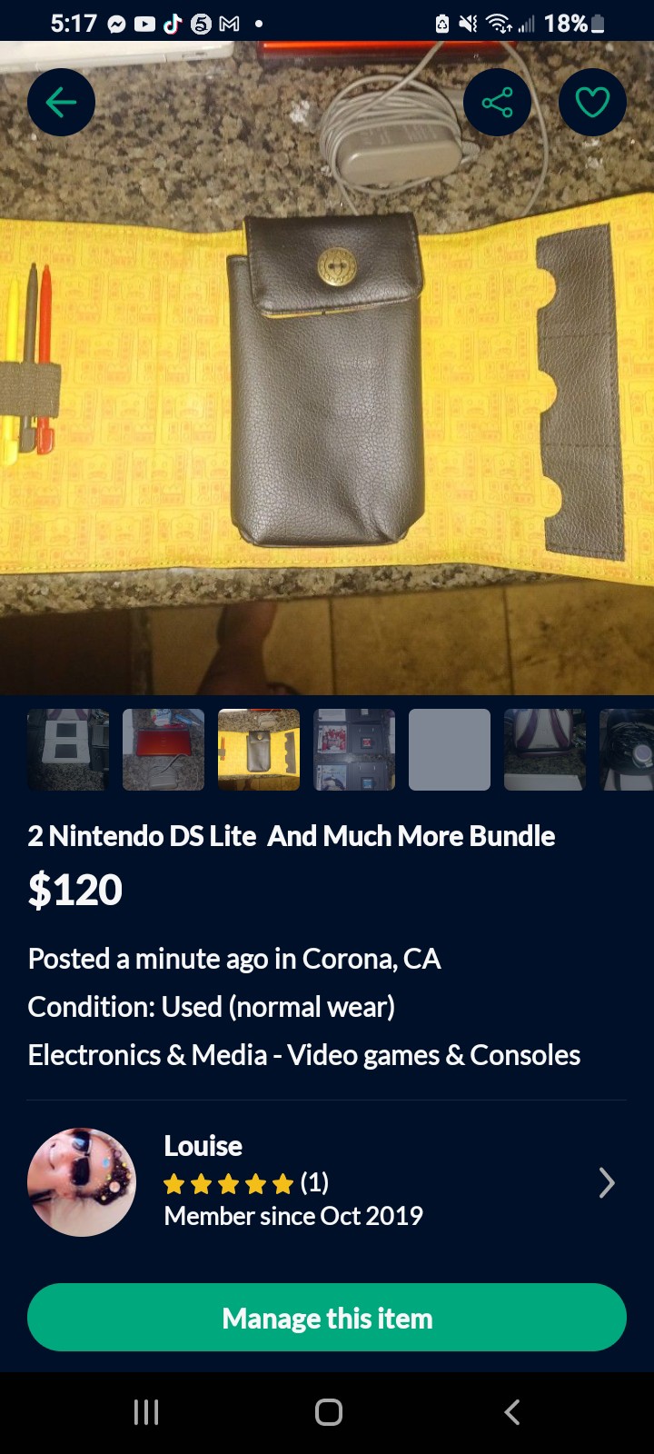 Nintendo DS Lite in Red