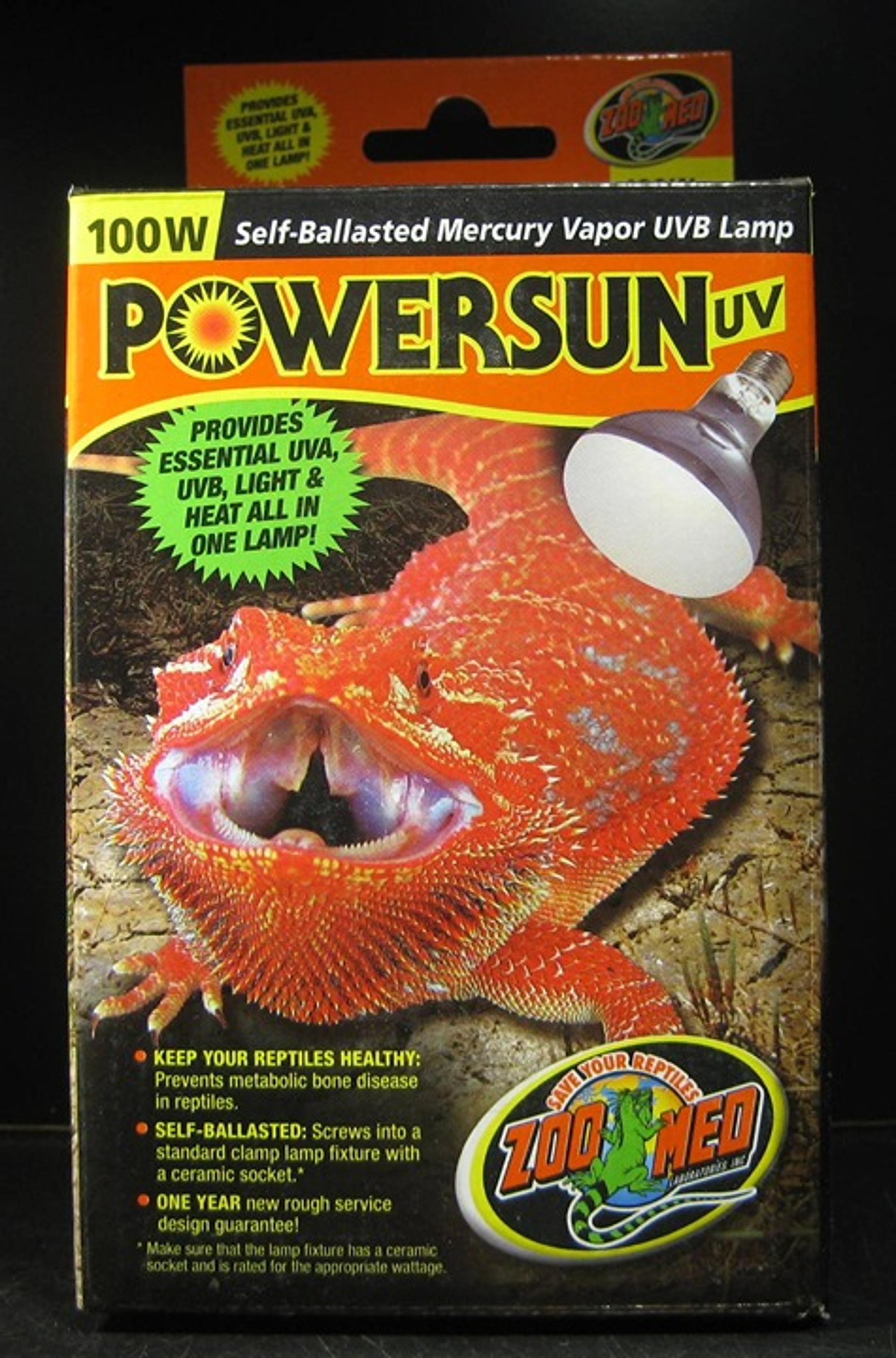 NEW Powersun 100W UVB Self-Ballasted Mercury Vapor Lamp - Zoo Med
