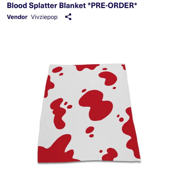 LE & Sold Out Helluva Boss Blood Splatter Blanket