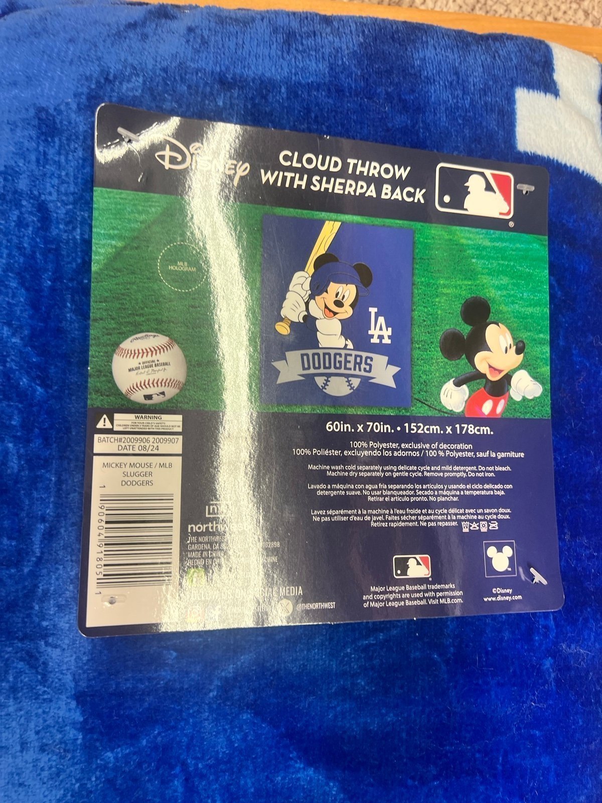 Mickey Mouse dodgers blanket