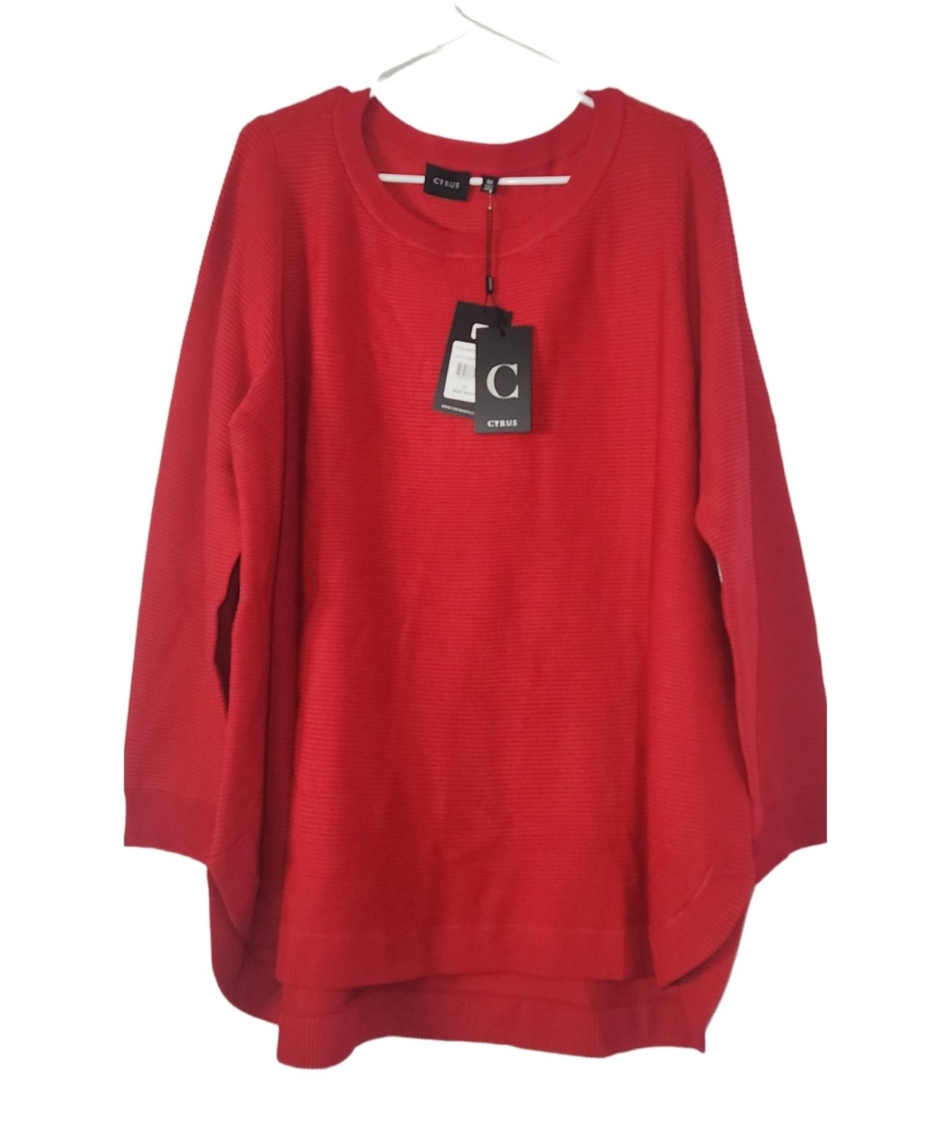 CYRUS WOMEN'S SWEATER (3X)COLOR CABERNET RED