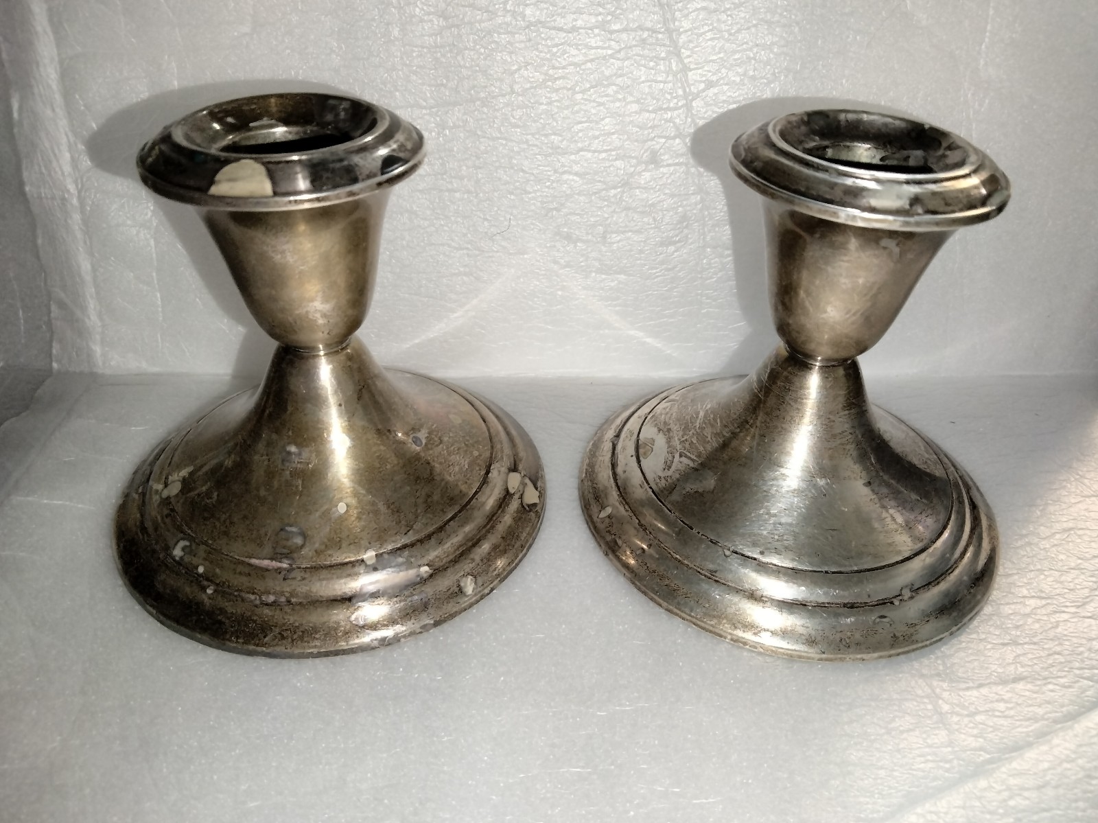 2 Vintage Gorham Sterling Silver Candle Stick Holder 661