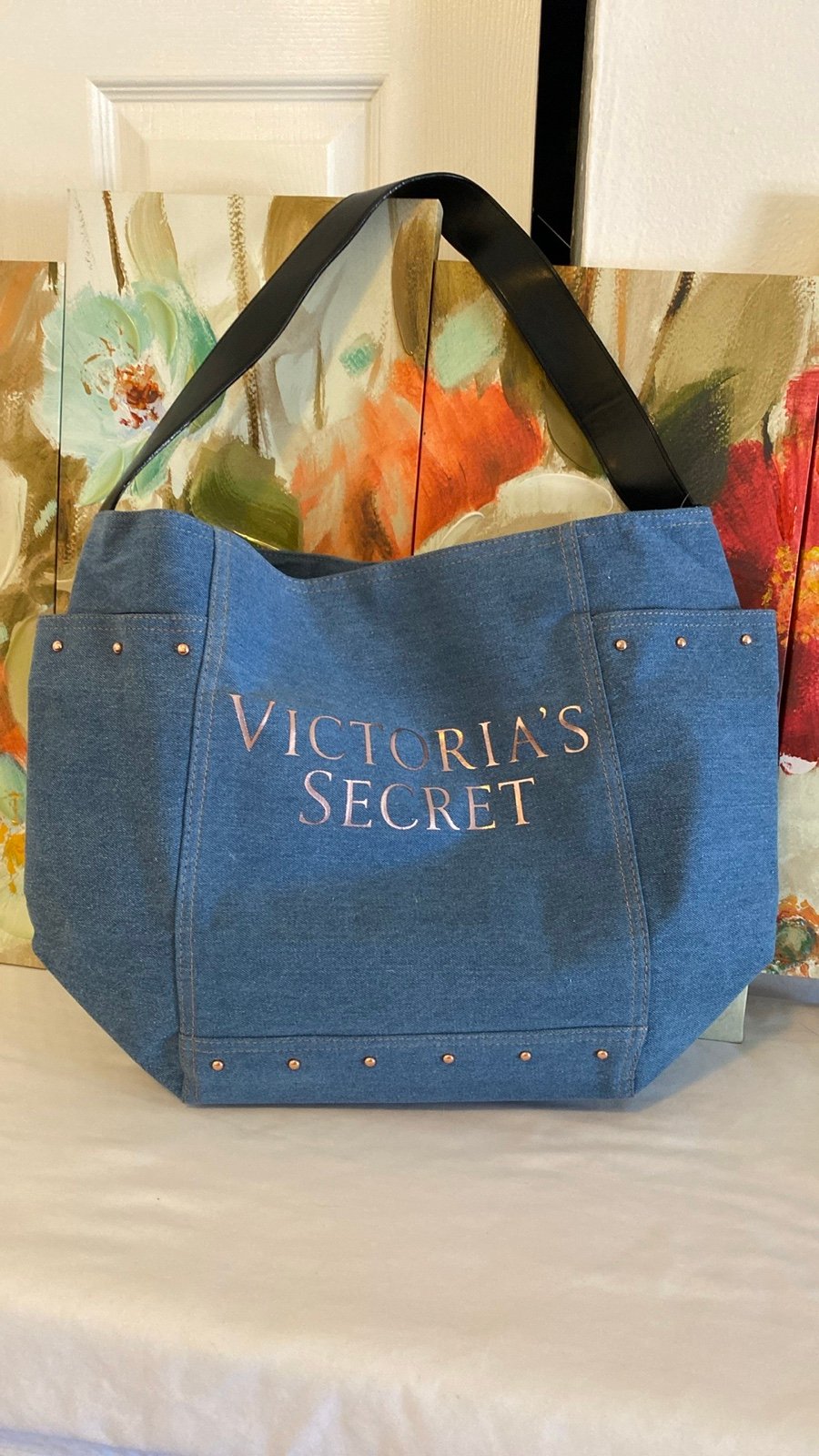 Victoria s Secret Cotton Tote Bags Mercari