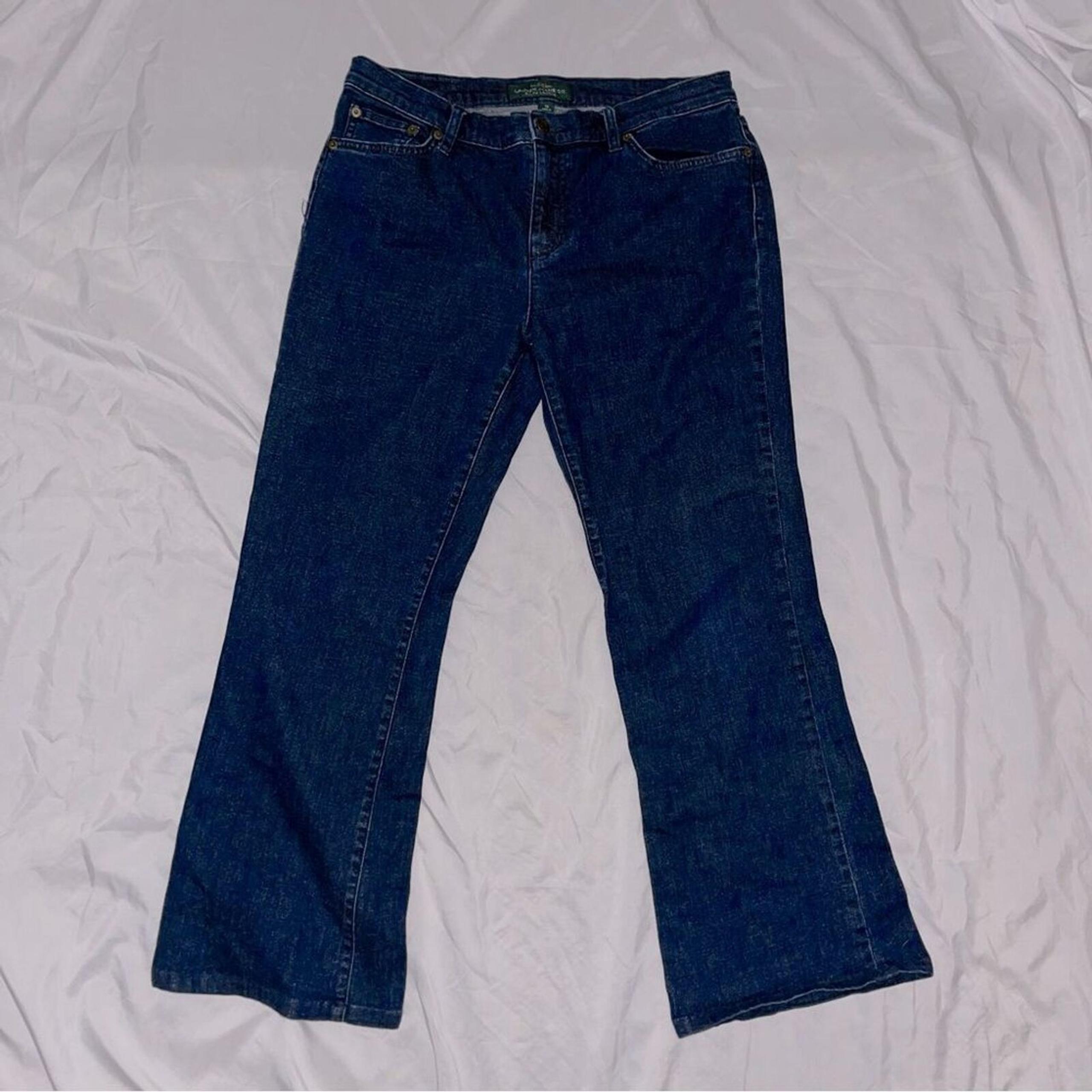 Lauren Ralph Lauren Women’s Modern Flare Jeans Dark Wash Casual Minimalist Sz 10