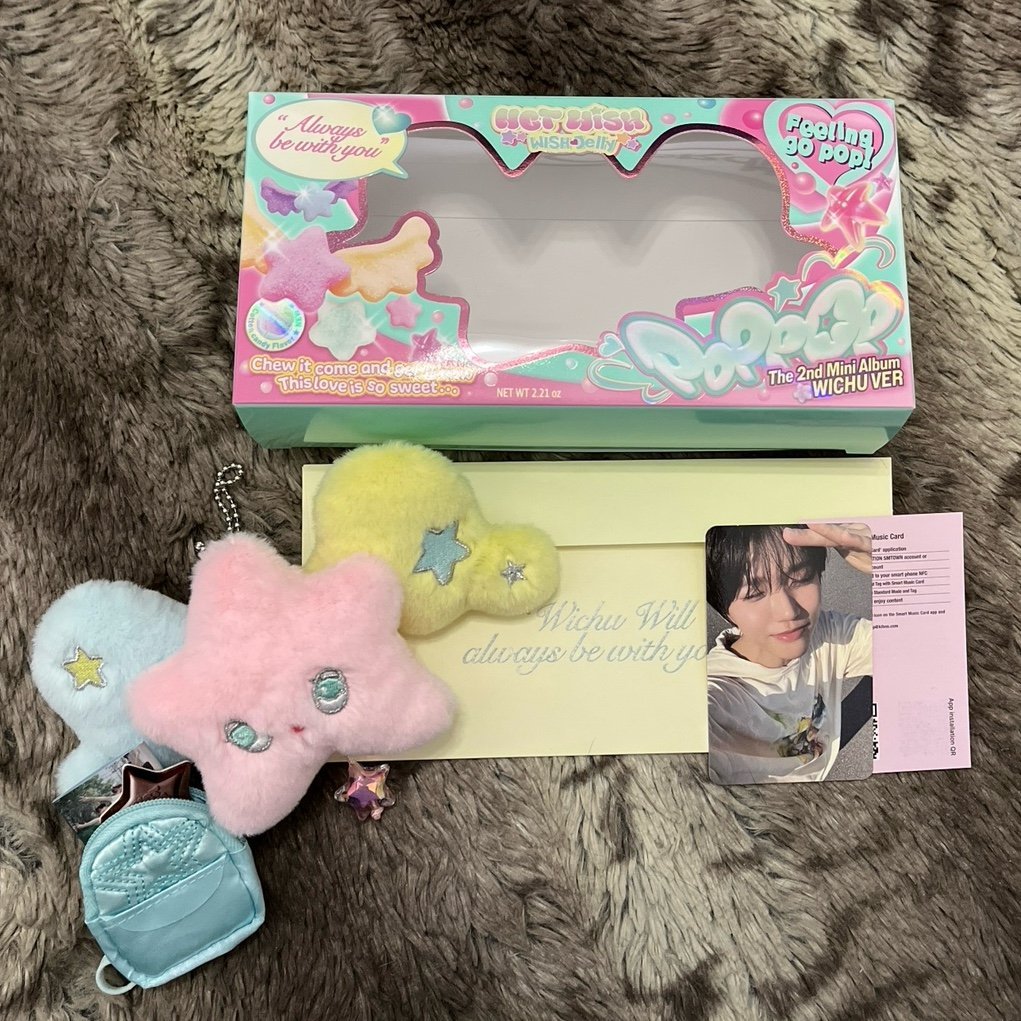 NCT WISH poppop Album Wichu Version with Inclusions (OPENED)