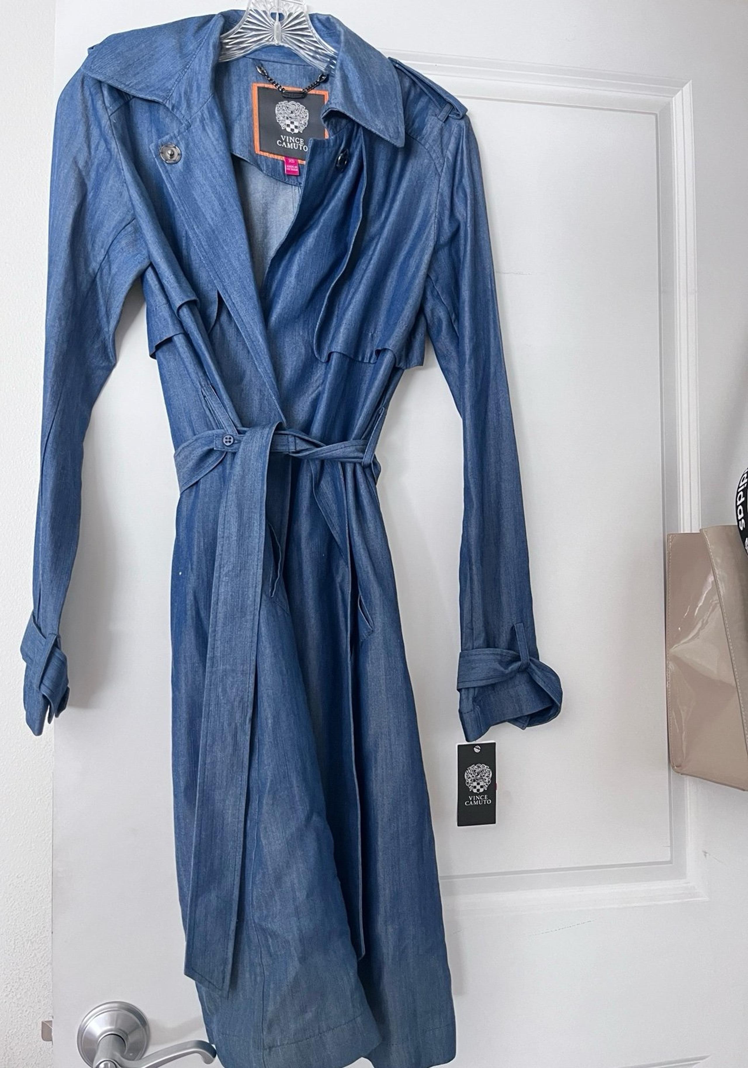 NWT LYOCELL DENIM TRENCH COAT - Vince Camuto