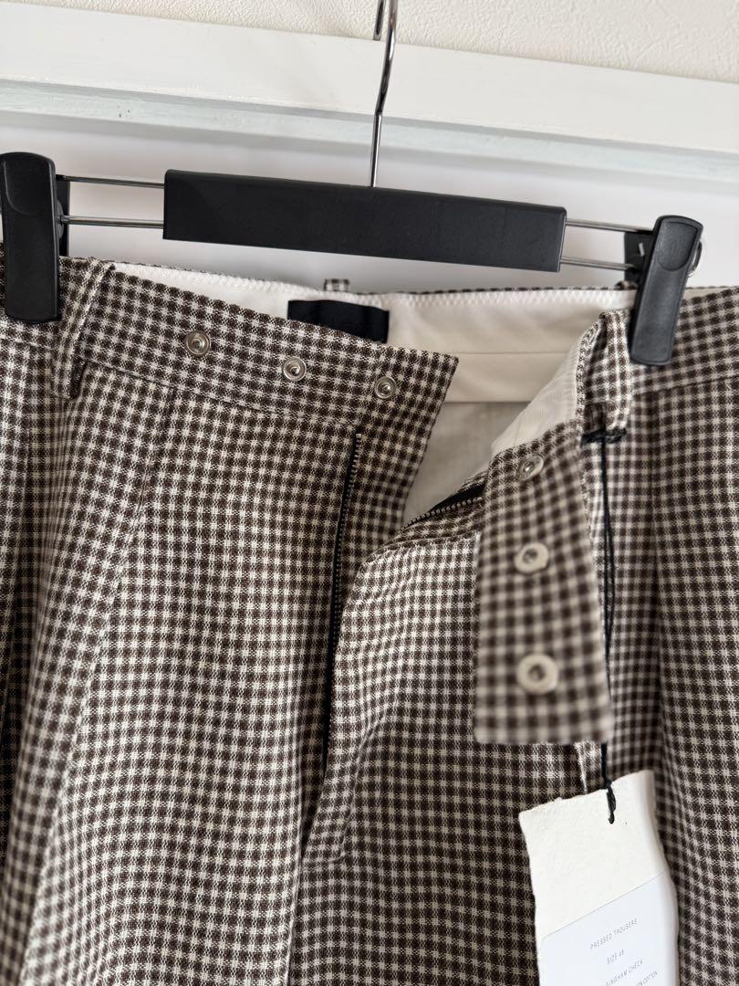 Omar Afridi 22SS Check Wide Leg Pants Slacks with Tag