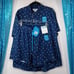 NWT Mr. Swim 2pc Set Mens Swimwear Shorts & Shirt SZ L 128 Summer BBQ Navy Neon