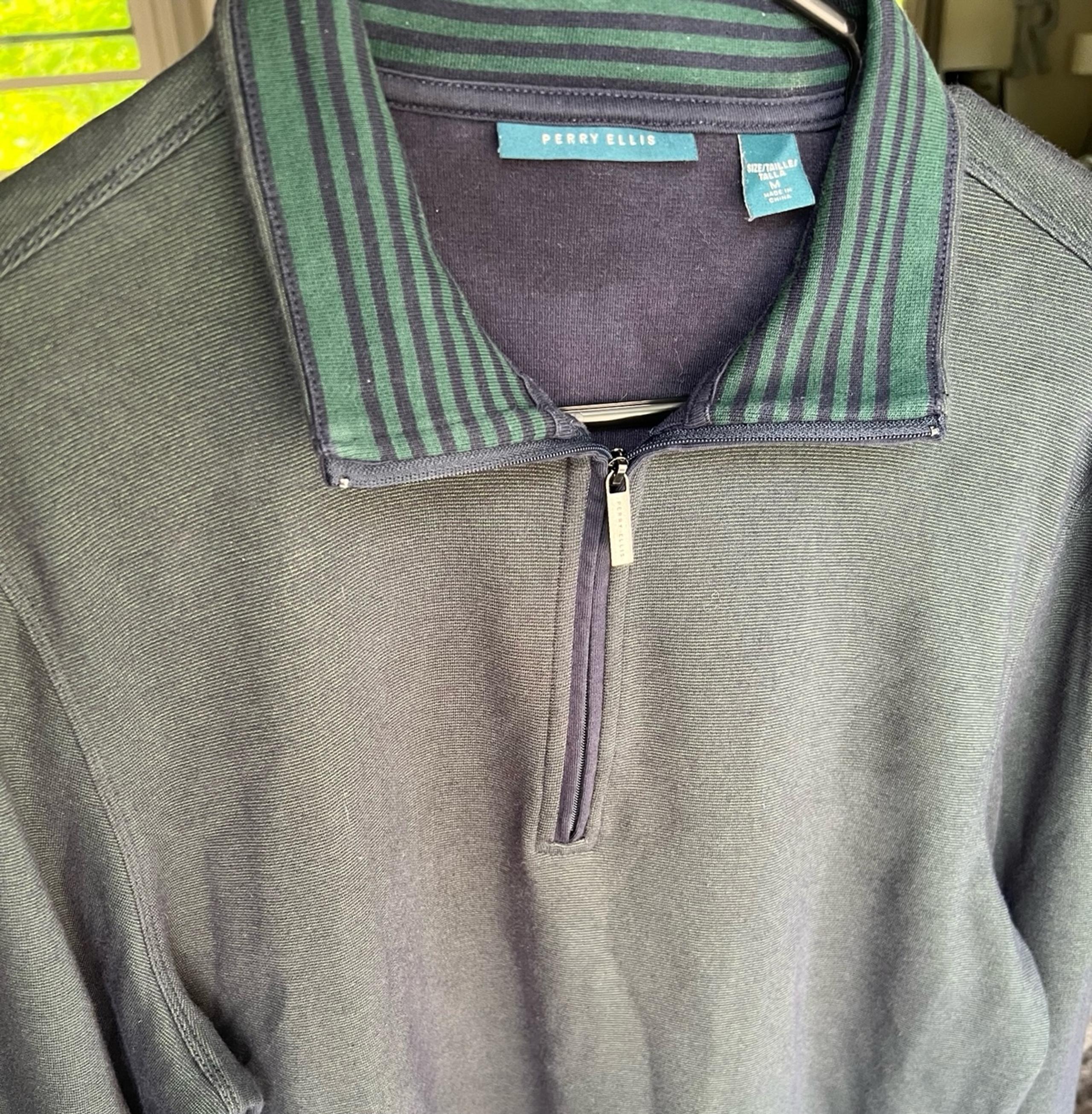 Perry Ellis 3-quarter zip pullover (medium)