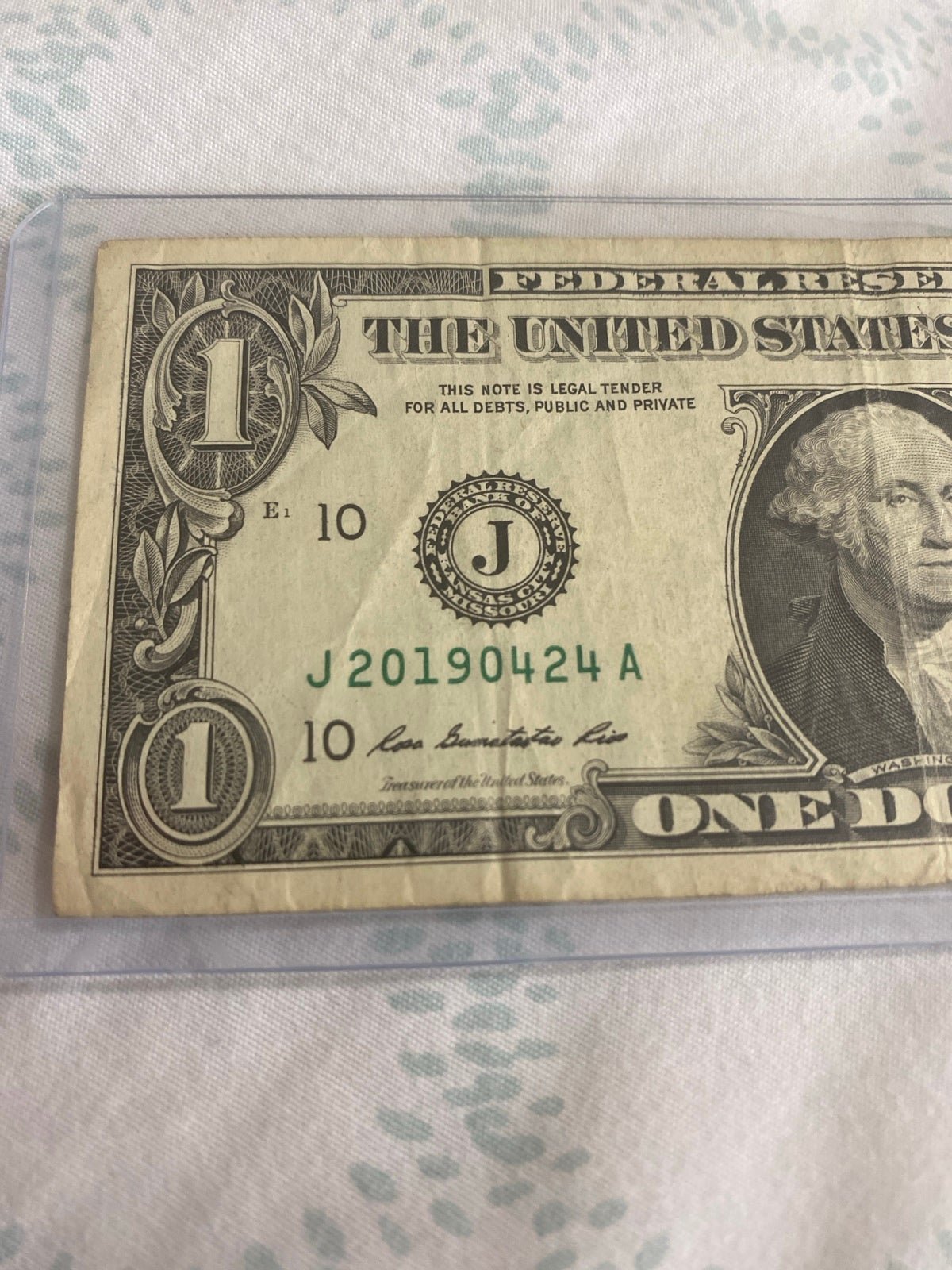 1 Dollar Bill Note Birthdate or Yeardate