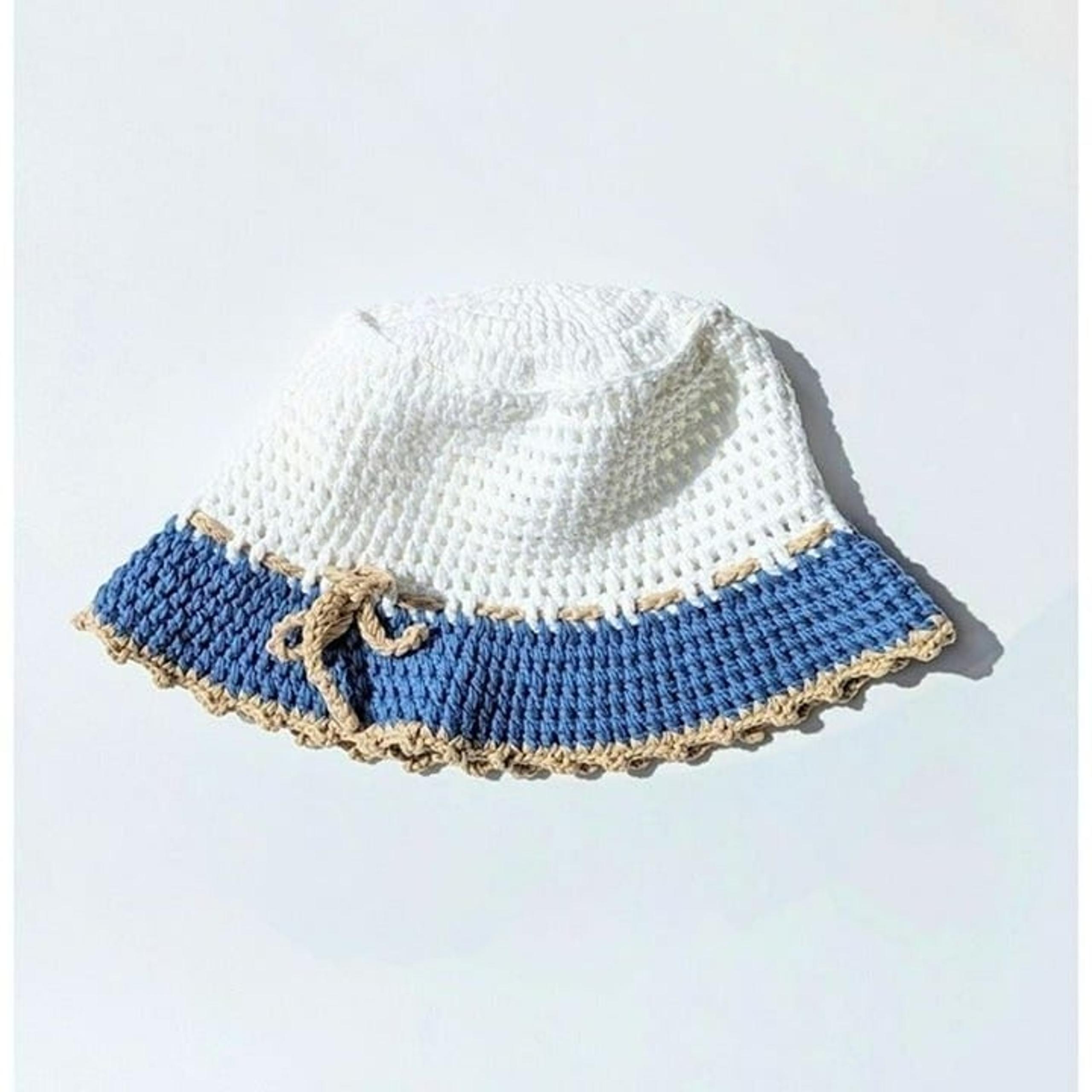 Carolyn Rowan Women's Accessories Crochet Cotton Bucket Hat (MSRP $175)