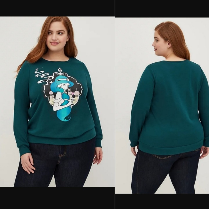 Torrid Plus Size Disney Princess Jasmin Sweatshirt 3x