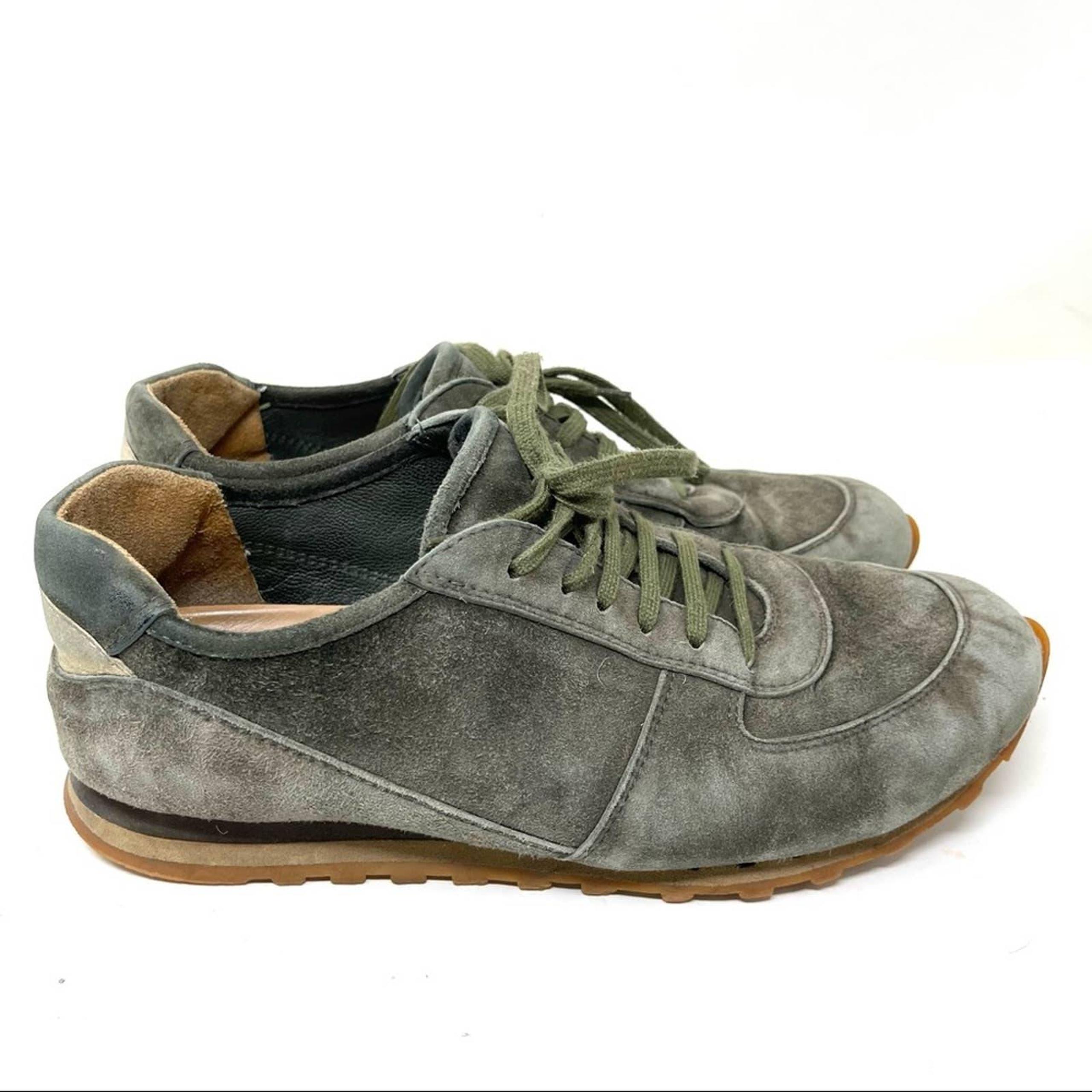 M. Gemi olive green suede low top trainer sneakers size 41