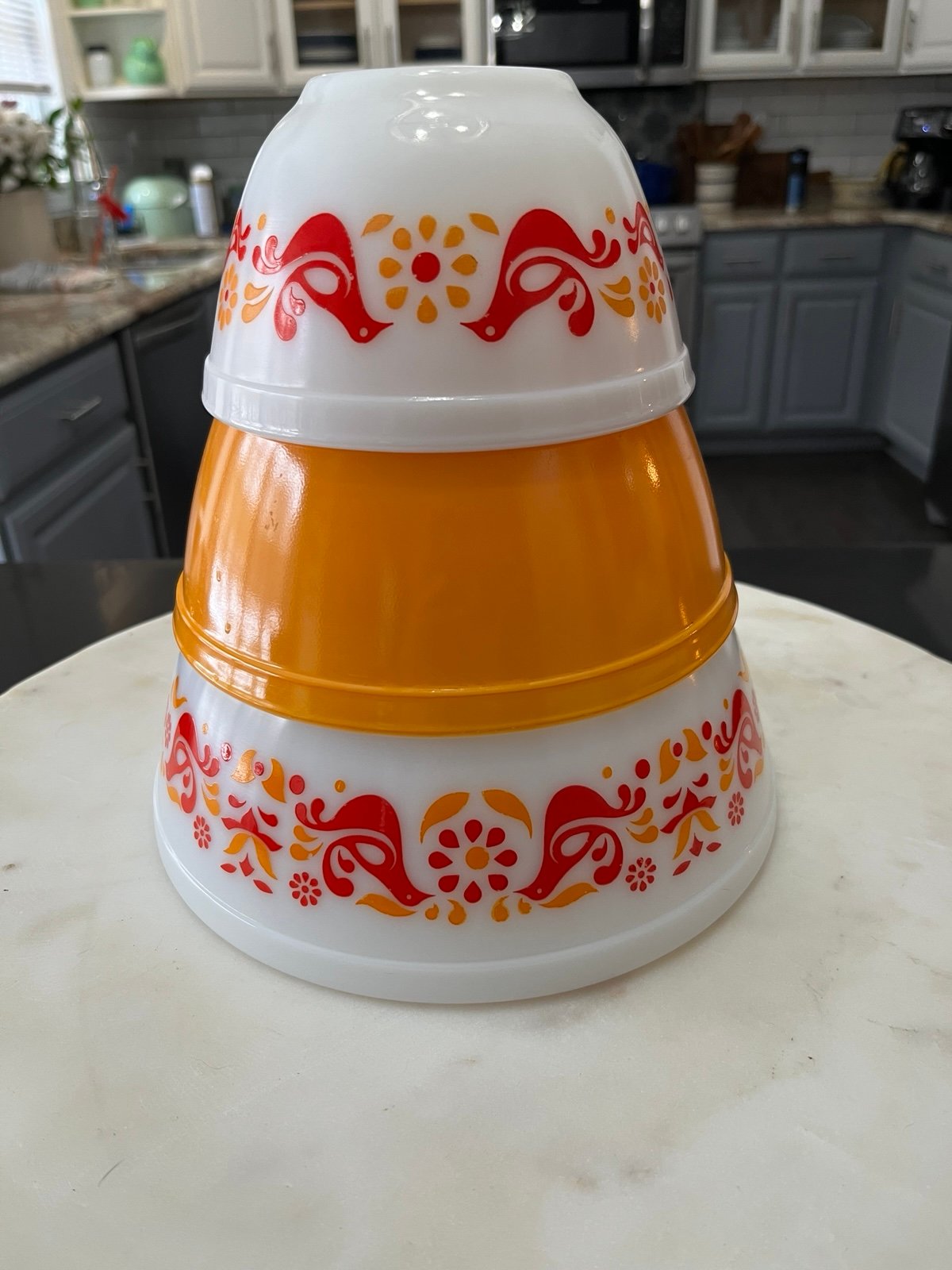 Vintage Pyrex Friendship Mixing Bowls Set of 3 401, 402, 403