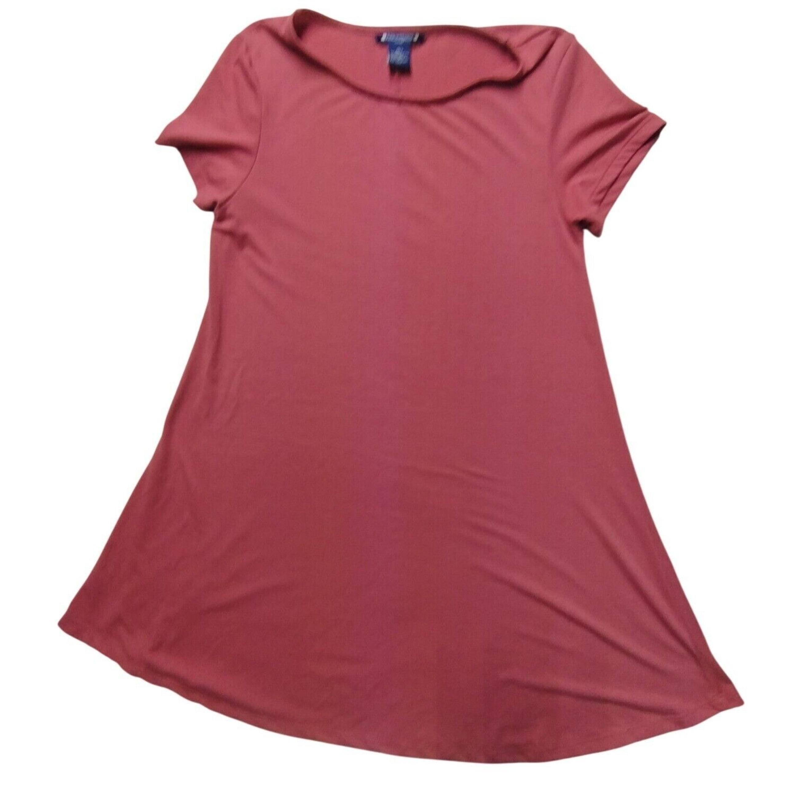 Architect Petites Casual T-Shirt Dress Short Sleeve Comfy PL Vacation Errands