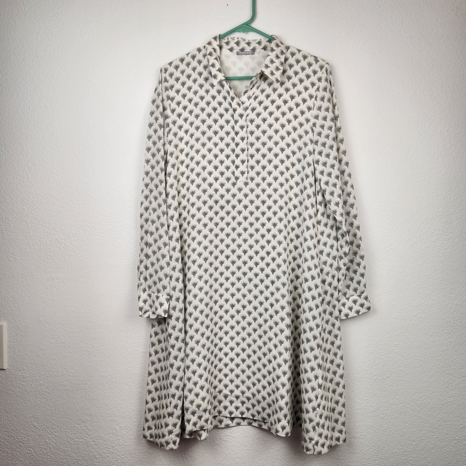 Hemisphere Cactus Print Dress Size Small NWT Long Sleeve Pockets Oversized