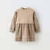 Zara kids girls CONTRAST CHECK DRESS 3-4 years