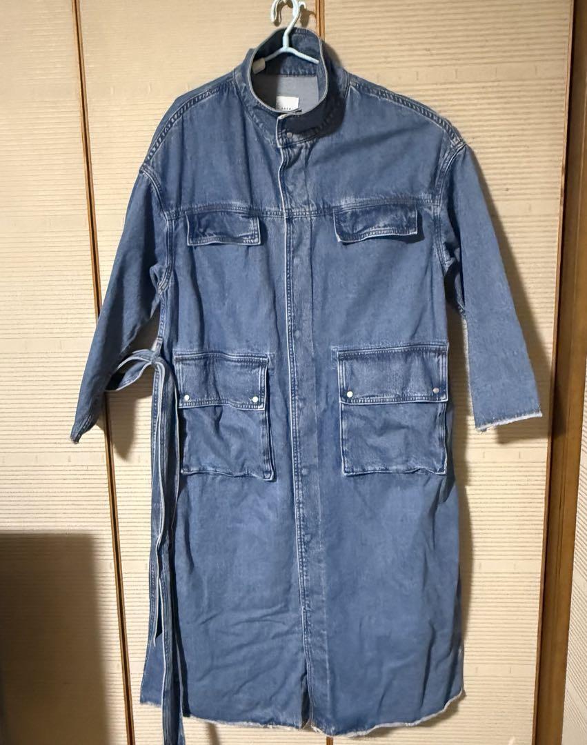 Ameri VINTAGE DENIM WORK LONG COAT/Vintage Clothing Poncho
