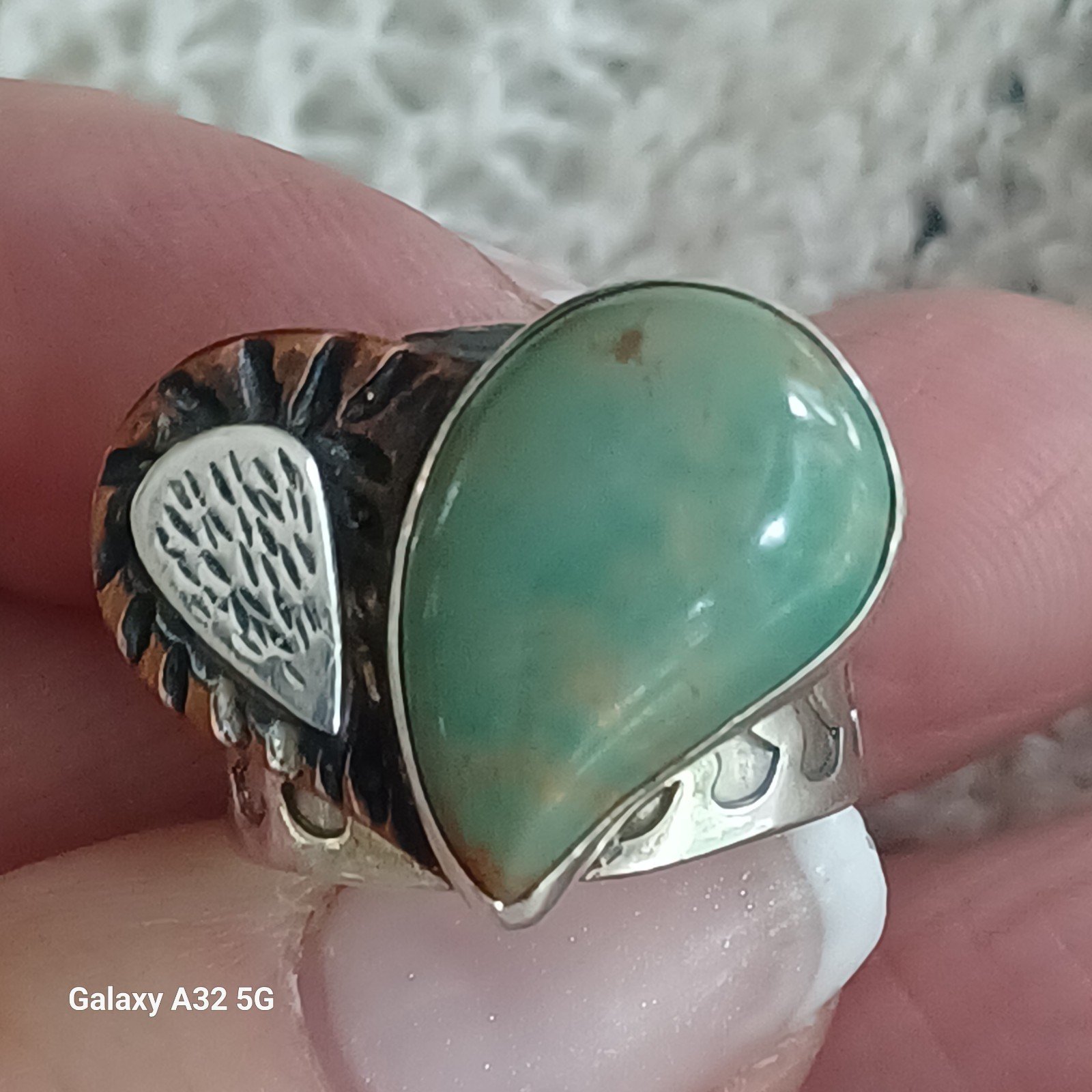 RARE DTR JAY KING Sterling Silver & Copper Turquoise unique ring- sz7.50